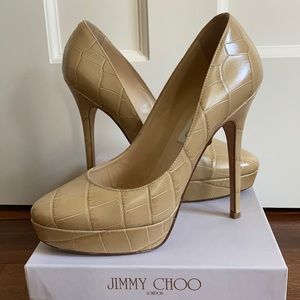 Jimmy Choo Crocodile Platform: size 37
